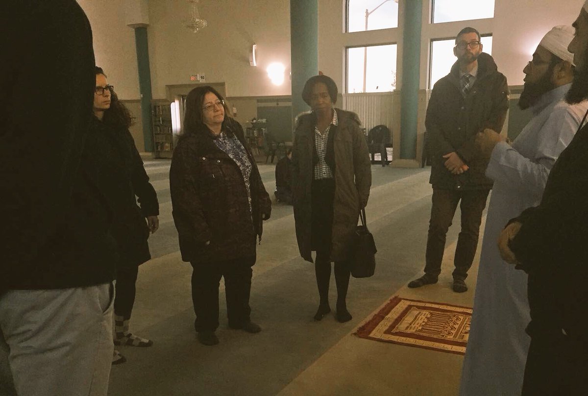 Great to give a tour of the mosque <a href="/iftlive/">Islamic Foundation</a> to the Principal and staff of <a href="/CornellTDSB/">Cornell Jr PS</a>. Amazing interaction and questions. 
#CommunityBuilding #Neighbours