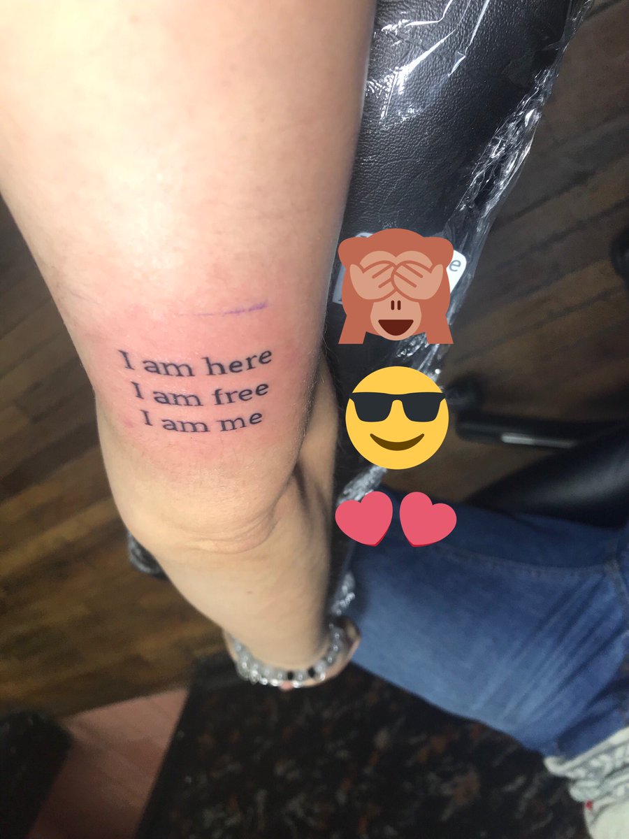 I am here, I am free, I am me.