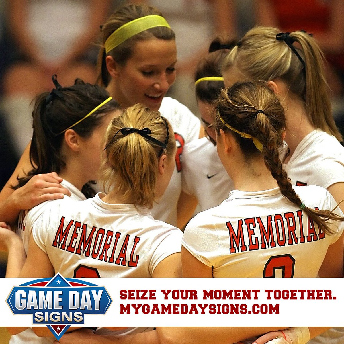 MyGameDaySigns's tweet photo. It's your team's time. Remind them to seize it together with a game day sign. #gamedaysigns #mygamedaysigns #volleyball #selectleague #highschoolsports https://t.co/01tjm5FlTG