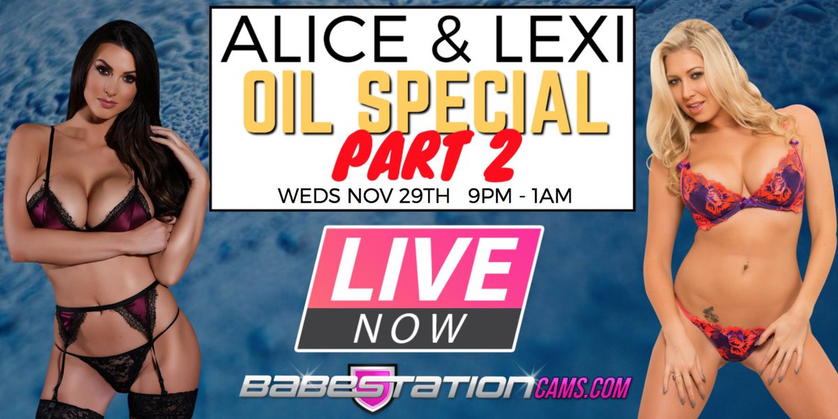 2 HOURS LEFT: Oil Cam Show 💦 

@xAliceGoodwinx &amp; @Lexi_Lowe are covered in baby oil. 🔞 

Watch Here Now 👇 
https://t.co/OMZYZswu8E https://t.co/cALc2n4FfB