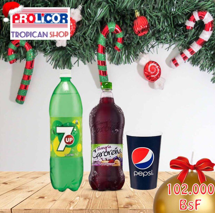 TropicanShop's tweet photo. ¡La sangría no podía faltar en nuestros combos especiales!
🎄COMBO CAROREÑO:
Sangría Caroreña + 7up de 2 litros + Vaso 
*Promoción válida sólo para Prolicor Andrés Bello* https://t.co/wnNFM3POqC