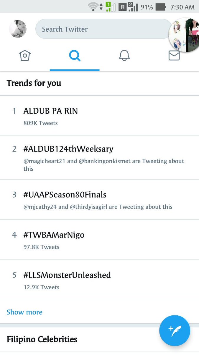 Trending 1 and 2 💪 iba den 
ALDUB PA RIN
#ALDUB124thWeeksary