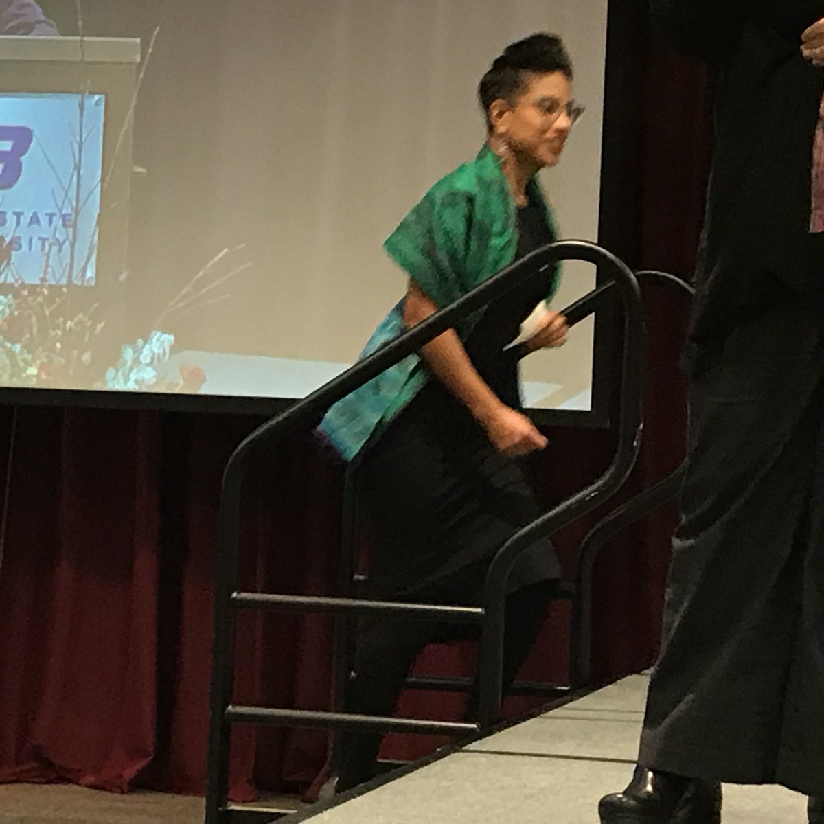 Heidi_Lehmann's tweet photo. @aswadhin talks about trigger warnings and how they can let privileged people turn away #WeChooseAllOfUs #compcomm17 https://t.co/ycuBMJTqJ6