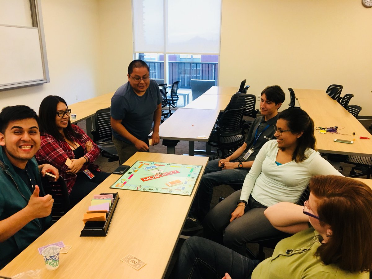 PowerMathCamp's tweet photo. Taking a #StudyBreak to play #Monopoly with the #GateWayMathClub! https://t.co/flGMcAn9zd