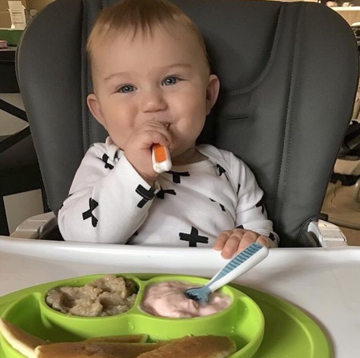 NumNumInc's tweet photo. Because NumNums aren’t just for dinner, silly. Welcome to the #NumNumRevolution , cutie! #PreSpoonFirst #babycenter #baby https://t.co/1JxoTd56yk