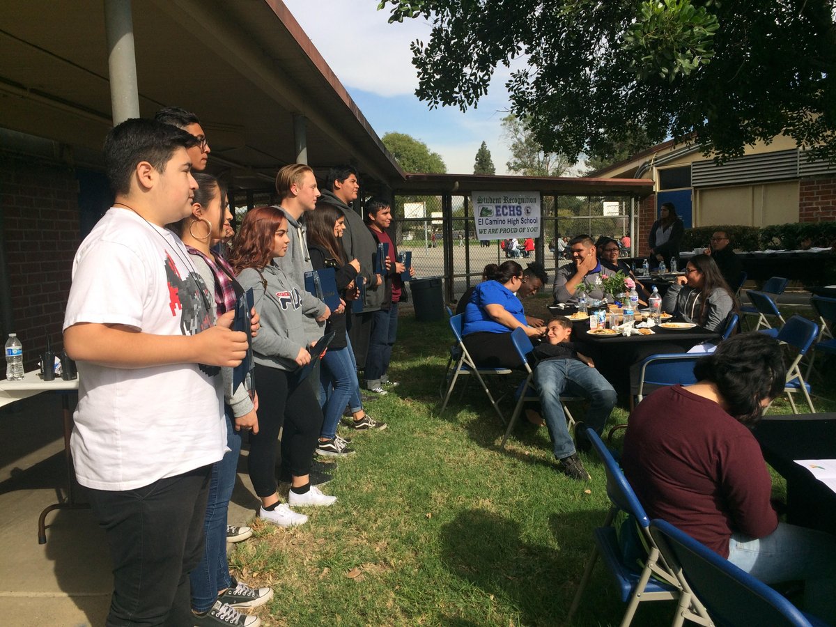 NLMUSD_Alt_Ed's tweet photo. Students from El Camino High School being recognized by staff and parents for their hard work in the classroom. #NLMUSD https://t.co/ogZq5aZf2d