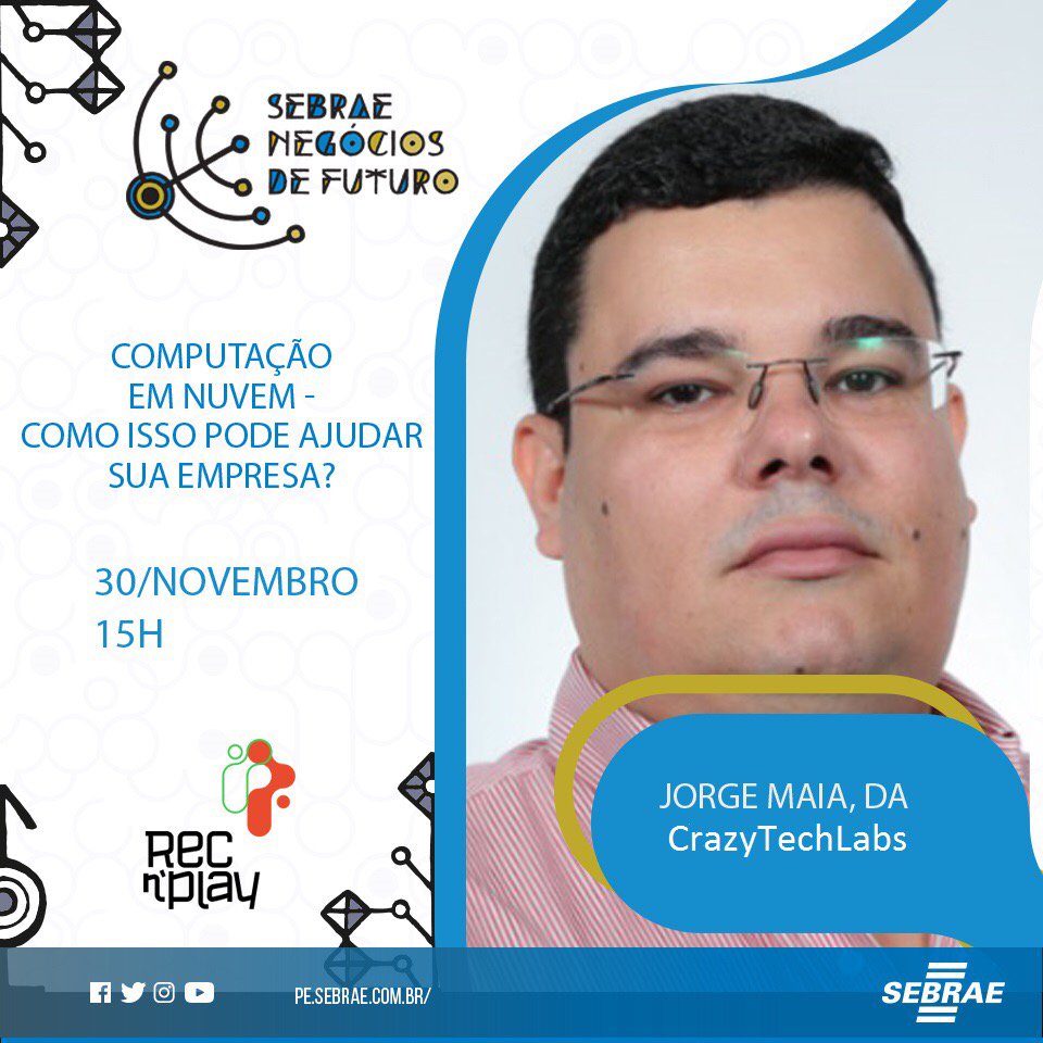 jorgemaia's tweet photo. Pessoal de #Recife, quem estiver na minha palestra amanhã no #recnplay la palco do @sebraepe aviso que vai ter sorteio de camiseta. Veja a camisa nas histórias do meu #instagram https://t.co/mjwv8Ebt24 #brinde #camiseta #CrazyTechLabs #JorgeCast #Azure #iot #cognitive #mvpbuzz https://t.co/QrguBZqofr