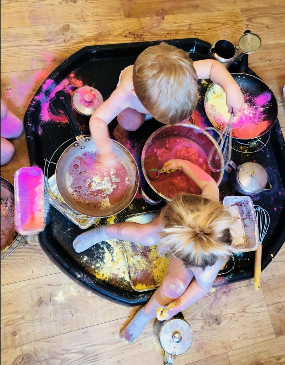 HomesteadNurse4's tweet photo. Favourite photos of the week! Truly independent exploration and investigation using powder paint and water #engaged #curiouslearners #EYTalking https://t.co/mJ1NbMuuyo