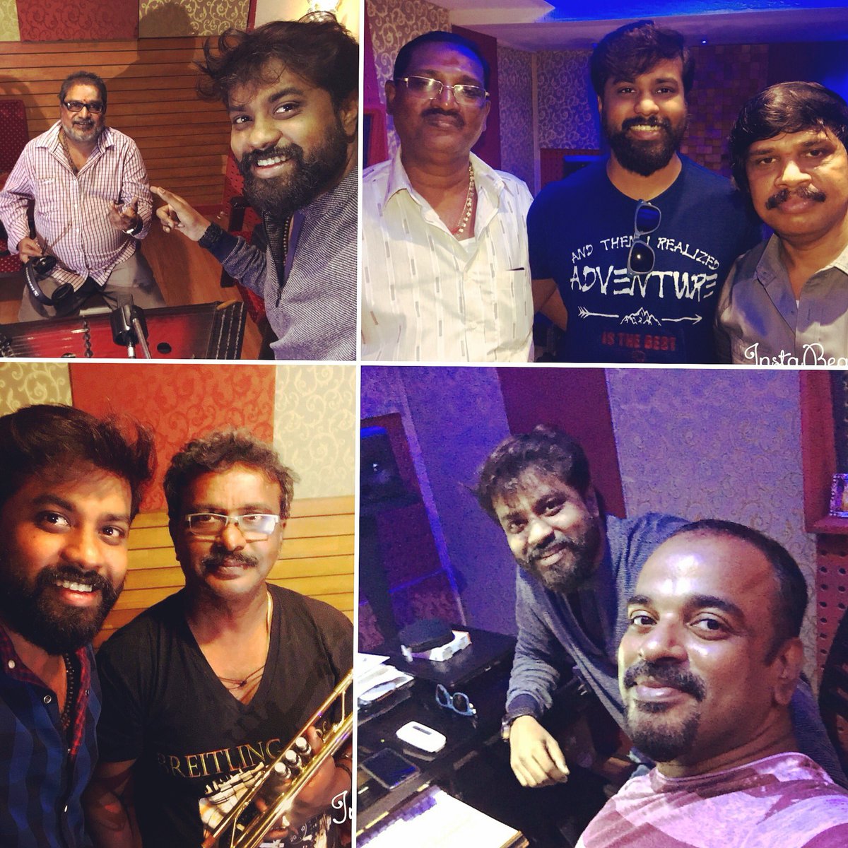 spradeepvarma53's tweet photo. #simonaugustinesandhy #nelson #Ruben #murthy #sarith #sandeep #Seenu #lashminarayan #Raju #Babu  @rageshpg all Great Musicians. My Sweet Hearted Preson Of our Music Family 🙌🏻🎹🎻🎺🎷🎻🥁💓 Recoded At  #Bhoomika &amp; @KSChithra studio for film #iampregnant (But Iam not A female)🎭 https://t.co/o1E7Y5wGEh
