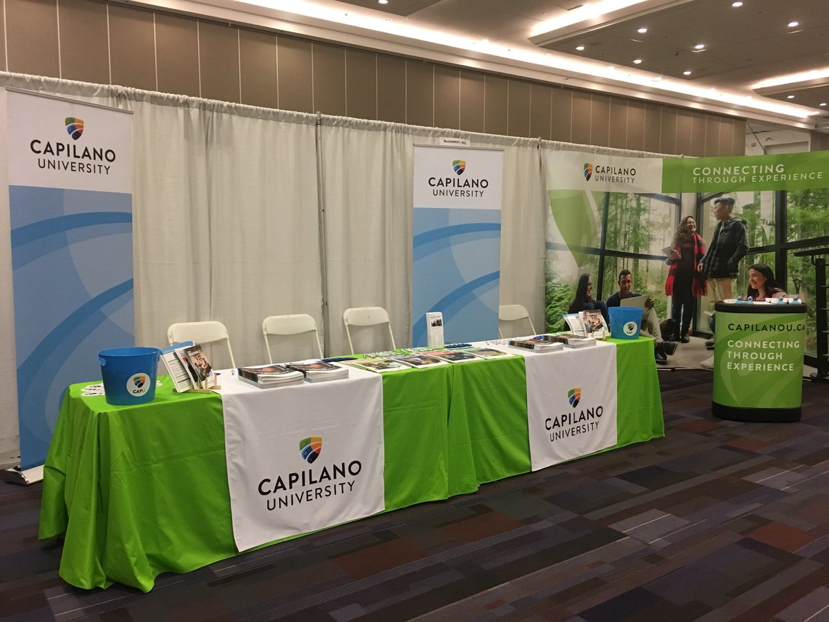 Tantalusrange's tweet photo. TY @CapilanoU Marketing for helping @CapURegistrar Recruitment Team get the #CapilanoU booth ready for the Van. Education Career Fair Event #iluvCapU https://t.co/cN17VlSycI