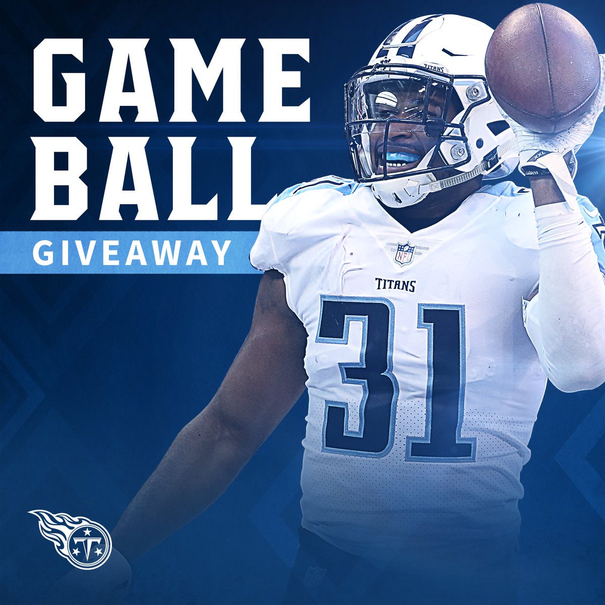 Titans's tweet photo. 🏈 #Titans Game Ball Giveaway 🏈 

Retweet &amp; follow @Titans for a chance to win an official victory football from the Colts game. #TitanUp https://t.co/cRNewCiYQo