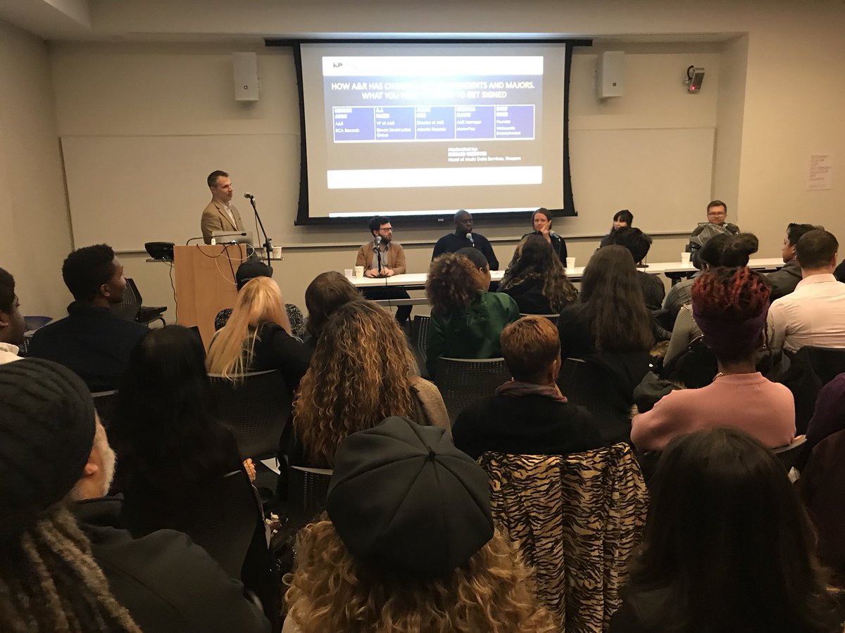 cyberpr's tweet photo. “When you get signed the hustle doesn’t stop... you have to work harder than us.” @acrice #NMSessions @NewMusicSeminar https://t.co/rN40iHRY2c