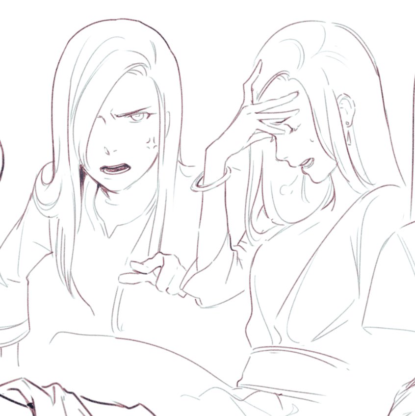 I'm still dying but here are some girl sketches bc... I love girls, what cute