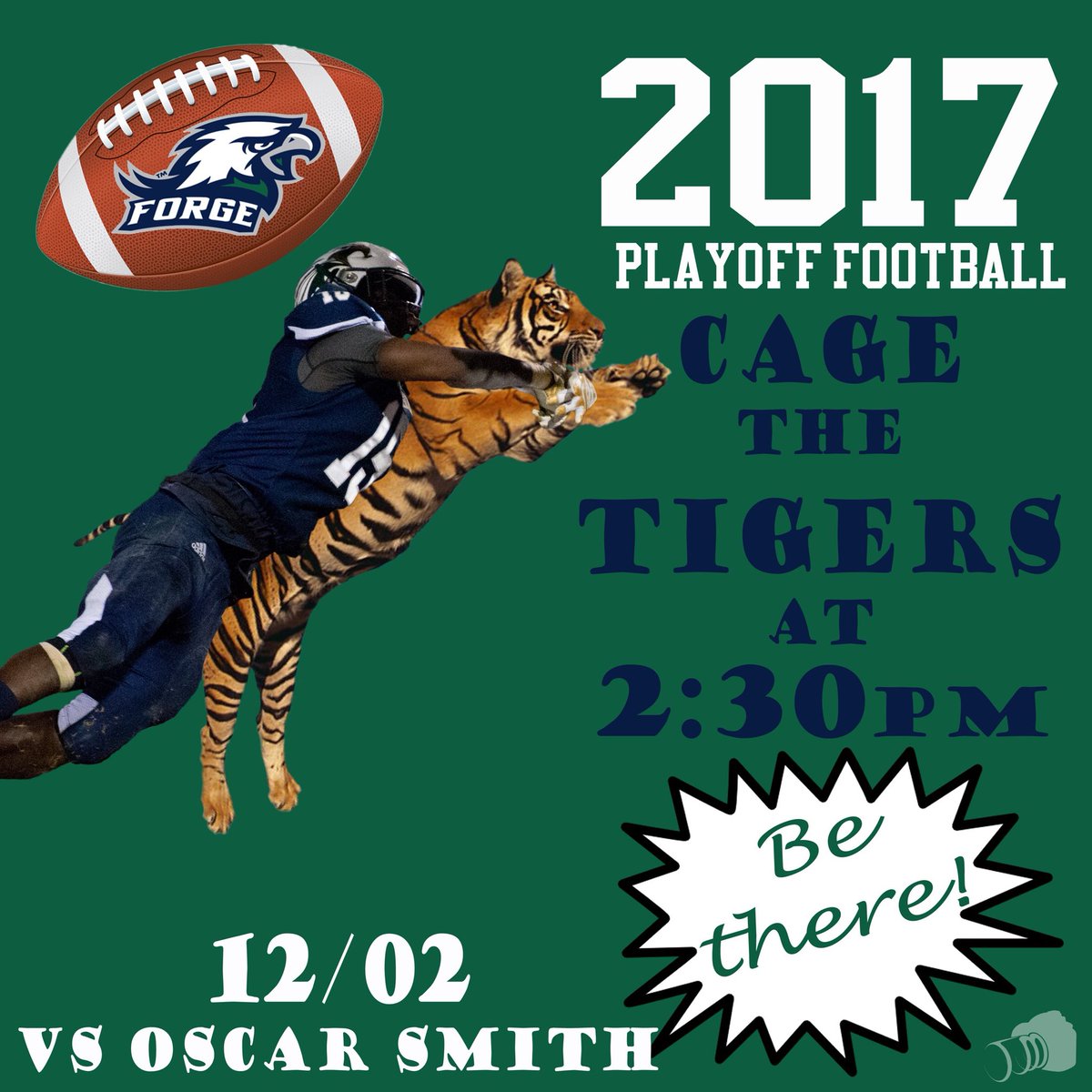 Let’s do this!! 🏈💚💙🏈 #CForge