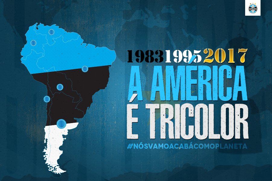 Gremio's tweet photo. OBJETIVO: RECONQUISTAR A AMÉRICA ✅
#SoyLocoPorTri #QueremosACopa #ReconquistaDaAmérica #Libertadores2017 https://t.co/XO82sxGsYC