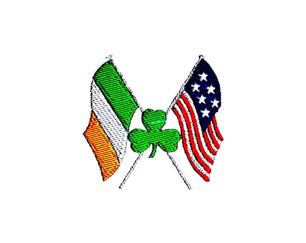 BroderieCreativ's tweet image. Irish American Flags Embroidery Design.  St. Patrick's Day Shamrock Patt… tuppu.net/d8ce845a #Etsy #FlagsDesign