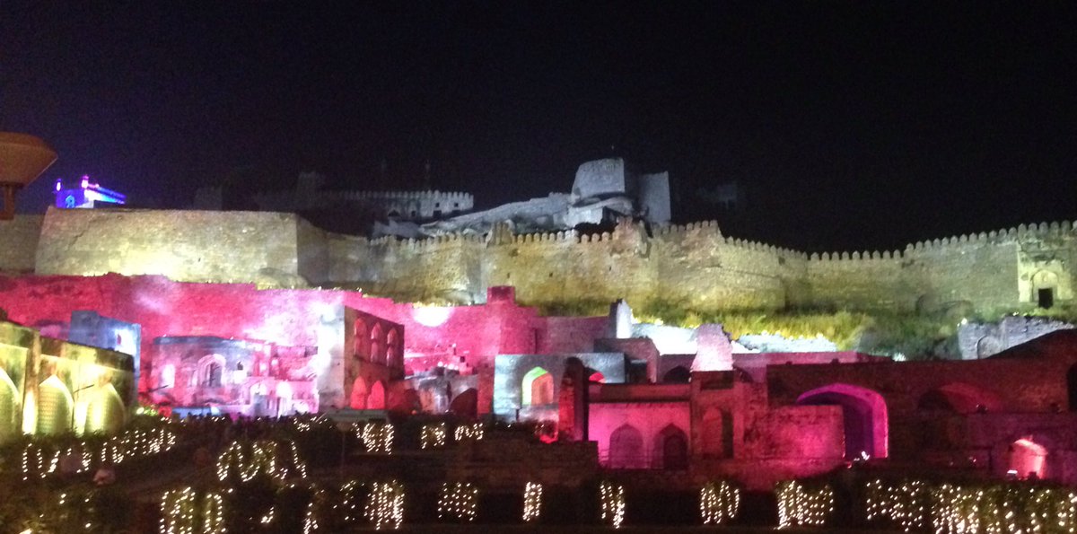 Day Two at #GES2017 ended with a  state dinner hosted by the Indian state of Telangana @KTRTRS.  It included an elaborate reception and splendid dance performance at Fort Golkonda, which was built by a medieval sultan 500 years ago.