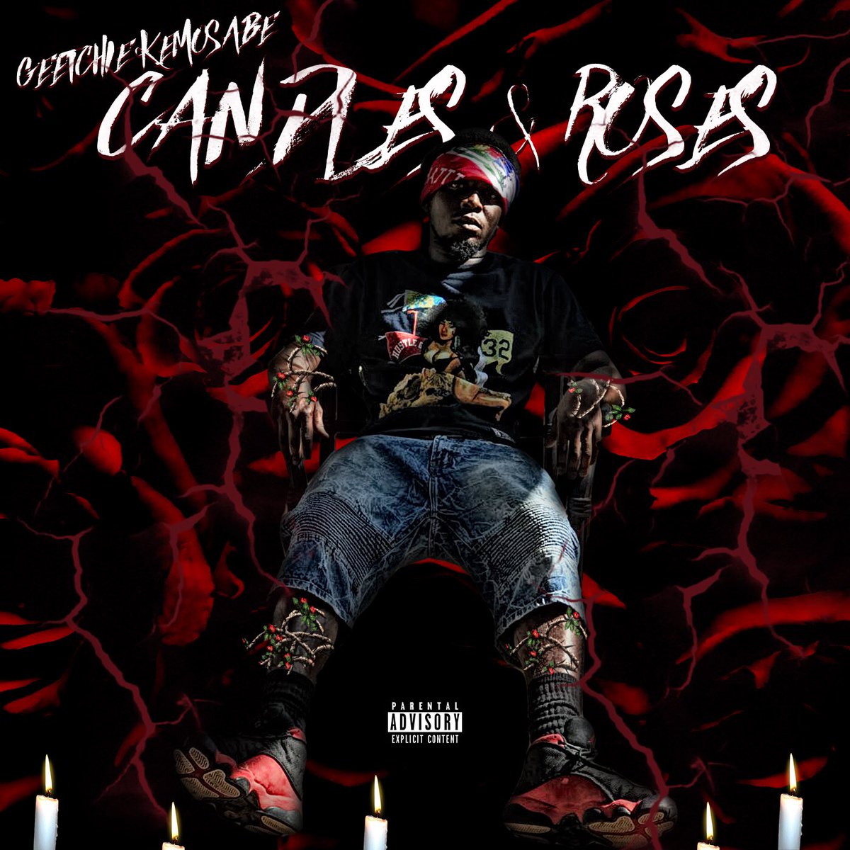 DesignHallGfx's tweet photo. Candles &amp; Roses Mixtape Cover. Shoutout @itsgeetchiebaby.                         #MixtapeCover #Mixtapes #Coverart https://t.co/tJAq3nrEus