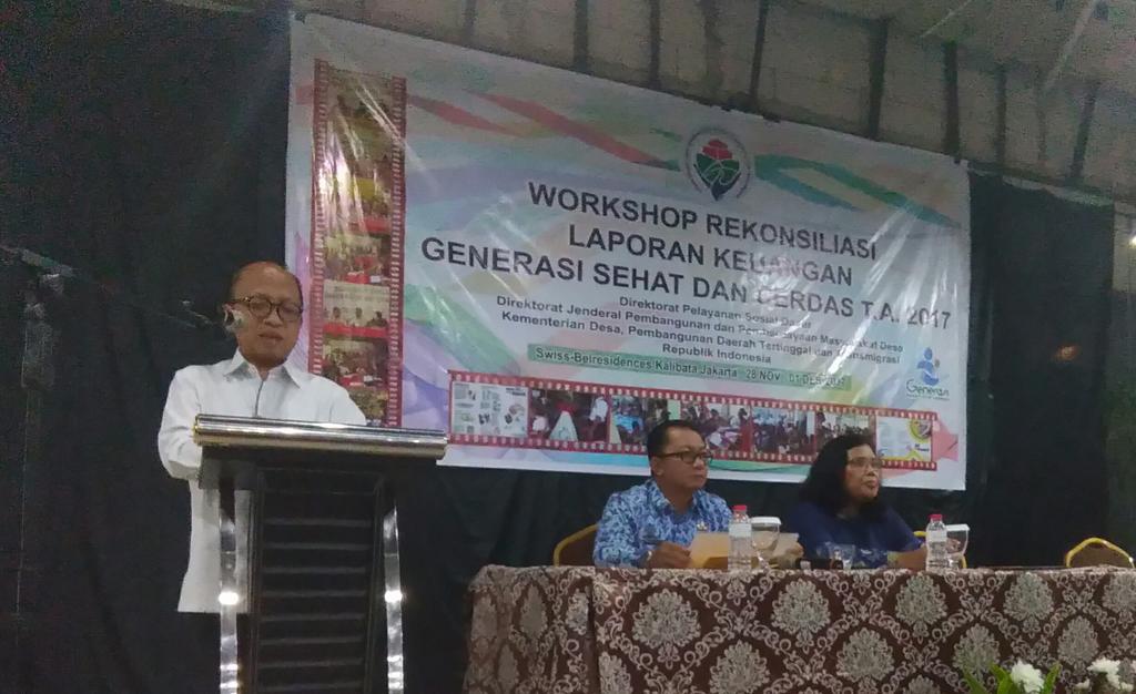 Sekjen Kemendesa PDTT buka Workshop Rekonsiliasi Lap Keuangan GSC Th 2017. Sekjen: "Semoga GSC tetap jadi pionir dan pengawal keberlanjutan psd di desa". <a href="/kmngenerasi/">GenerasiSehatCerdas</a> <a href="/taufikmadjid71/">IG : taufik.madjid</a> <a href="/EttyRia/">Ria Etty</a> <a href="/harnowibi/">HarmoWibi</a>