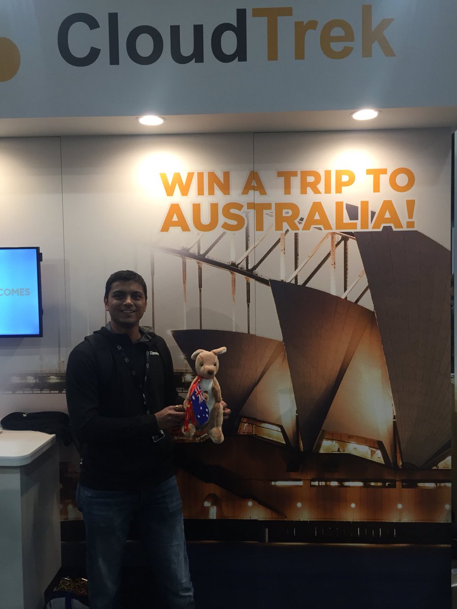 ychh88's tweet photo. I'm in to win a trip to Australia at #aws #reinvent. Thanks to @cloudtrekau #cloudtrek booth 933. https://t.co/i0WnG4Fx8H
