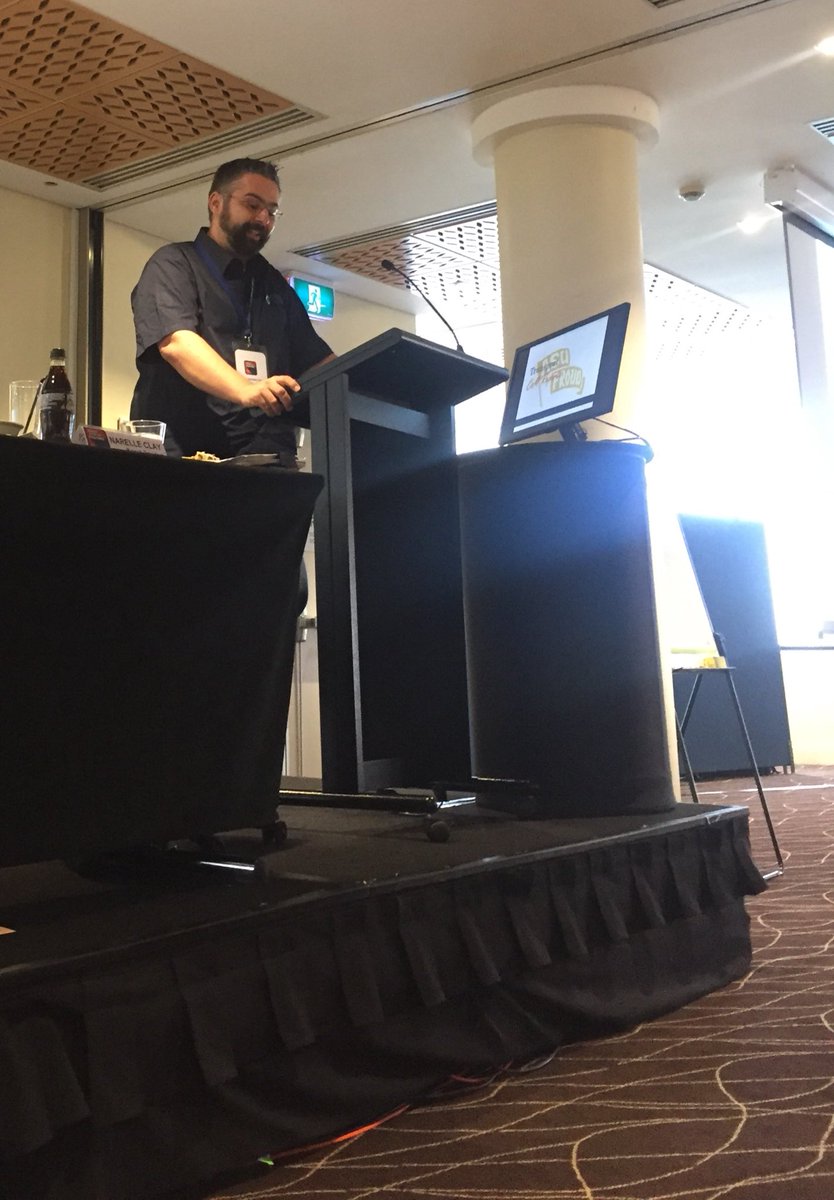 asu_nsw_act's tweet photo. Our Transport President @BenKensington delivers his report. 97% of our members have been involved in bargaining this year! #asu2017 https://t.co/NpaX7zhyeh