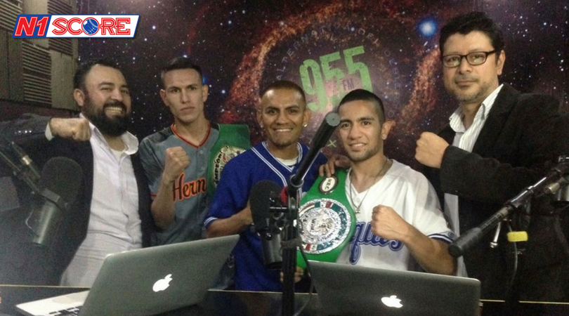 Score_MX's tweet photo. 🥊 Hoy nos acompañaron en cabina los boxeadores sonorenses David "Zamorita" Reyes, Jesús "Cobra" Ahumada e Irán "Magnifico" Díaz, que pelearán el viernes en Hermosillo #SultanPromotions https://t.co/AMmMmGHpLS