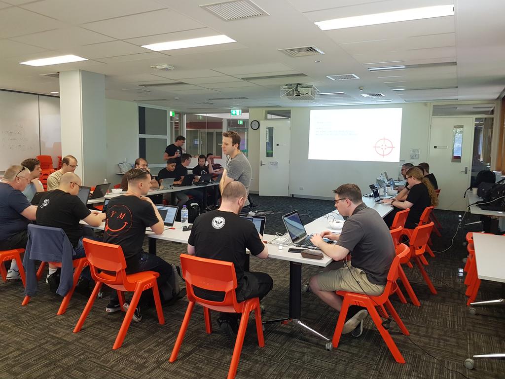 PrivEsc with <a href="/s4gi_/">Sagi Shahar</a> at 2017 BSides Perth workshop! #bsidesper