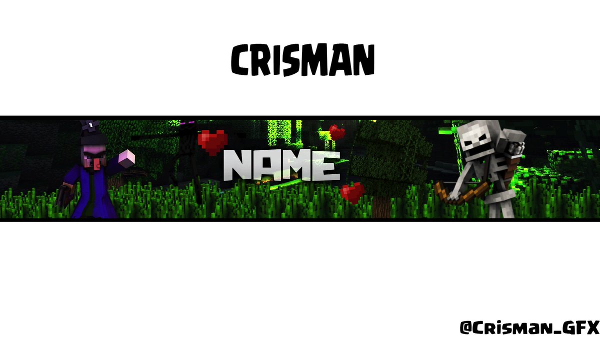 Crisman_GFX's tweet photo. Quien me da mejorando Nueva BANNER MINECRAFT TEMPLATE! :o https://t.co/EJze0lAsPI