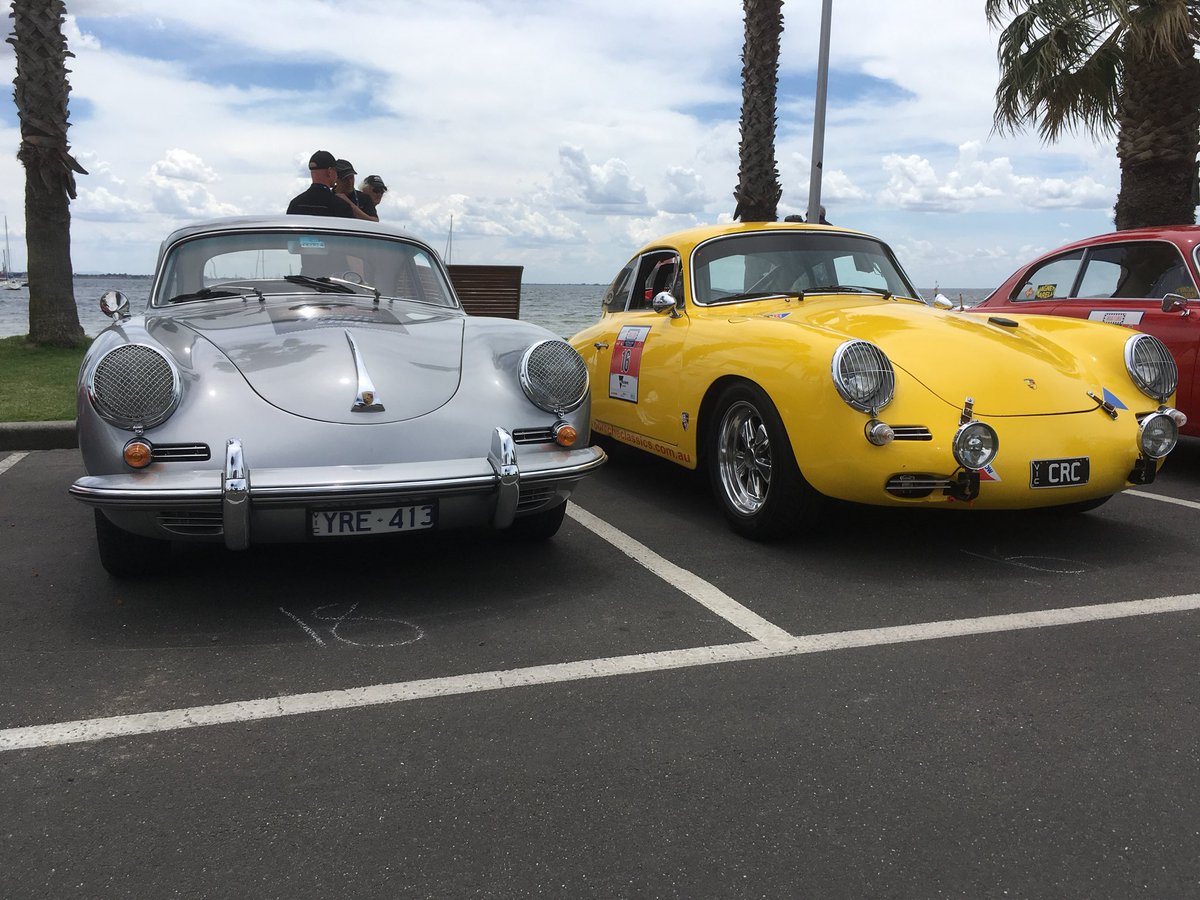 PorscheClubVic's tweet photo. 2/2 Back at Geelong Waterfront for the Targa Florio Australian Tribute official start #Geelong #Porsche #TargaFlorioAustralia #Tribute https://t.co/YLQNPnUCy6
