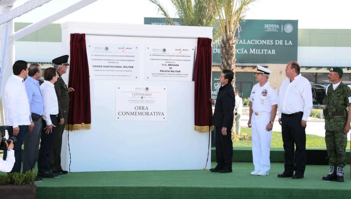 FiscalGerardoM's tweet photo. Participé con @rubenmoreiravdz en la inauguración del #Megacuartel de #SanPedro #CoahuilaElOrgulloDelNorte @SEDENAmx @S_Cienfuegos_Z @EPN https://t.co/2IX8fV7HTR