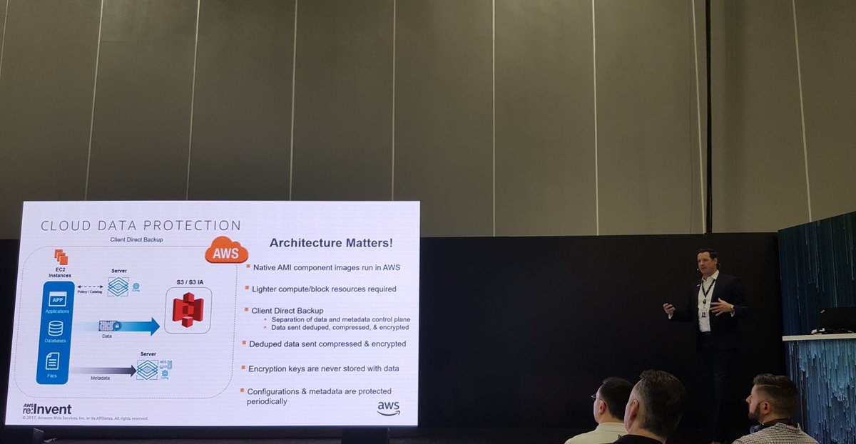 technerdist's tweet photo. Real world results!  @hicksbryan  and Oath talking about how architecture matters at #reInvent  @DellEMCProtect https://t.co/MPbd4lfATs