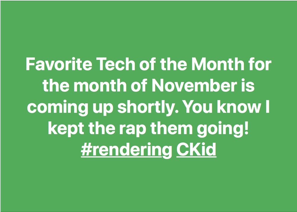 CKidTV_'s tweet photo. Can't wait for you all to see this one! I love just being a creator. You get to do what you want and have fun at the same time. It's rendering...dropping tonight. Yea I know a little late...but it's coming! #FavoriteTechoftheMonth #November #technology #Youtube https://t.co/YuEQJaRw6P