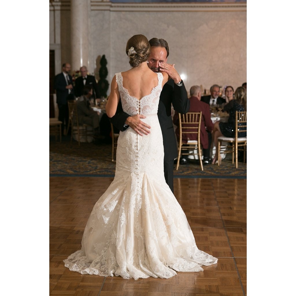 Fathers and daughters have a special bond. She is always daddy's little girl. --Richard L. Ratliff #borrowedbluephoto  #thegrandbaltimore #baltimorewedding