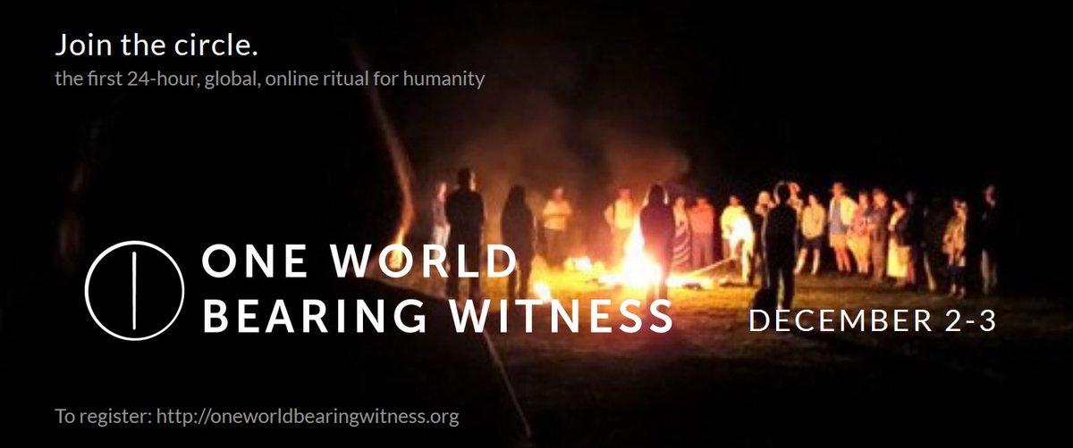 theshiftnetwork's tweet photo. 12/2-12/3: Worldwide online global ritual led by 25+ sacred activists, spiritual leaders, community builders &amp; transformative artists offering meditation, prayer, song &amp; ceremony bearing witness to our unity in face of our divisions https://t.co/QWoFcSkHBk #OneWorldBearingWitness https://t.co/jBjAaTzcHO