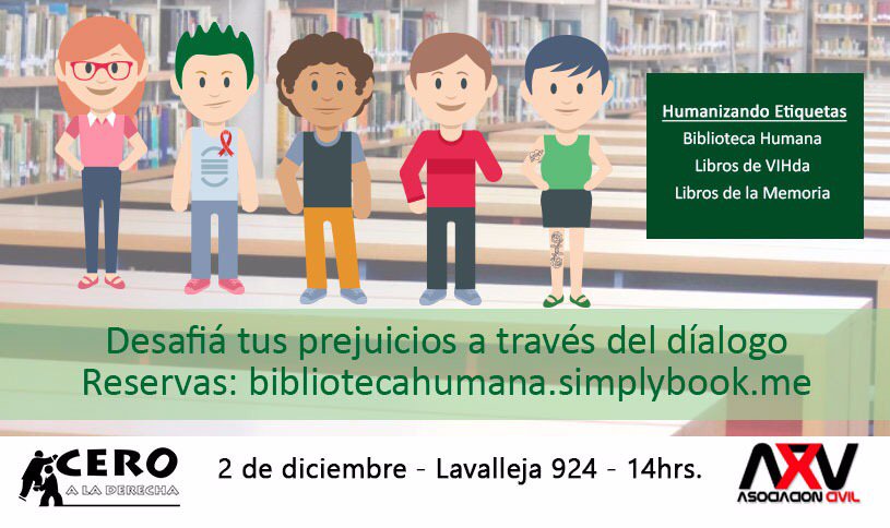 AXV5's tweet photo. #LibrosDeVIHda
Conocé nuevas historias y desafiá tus prejuicios sobre el #VIH!
Elegí ahora tu #LibroHumano ingresado en: https://t.co/UtIsr07t5R
#HumanizandoEtiquetas
#DiaMundialDelSIDA https://t.co/1u40f5iU2Y
