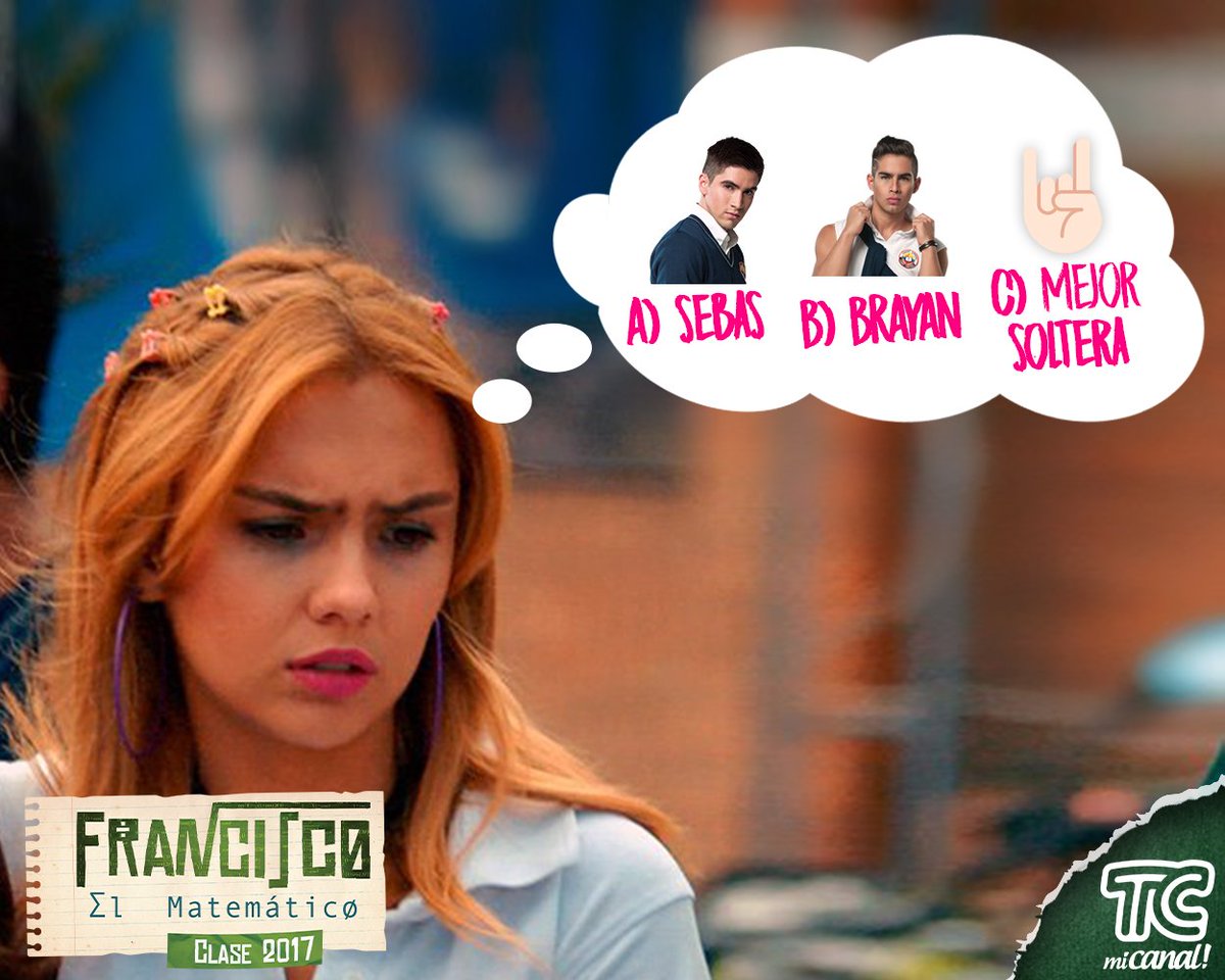 tctelevision's tweet photo. #FranciscoElMatemático2017|📚 Si fueras #LaBarbys…💁 ¿Con quién te quedas?
A) Sebas el "gomelo".😎
B) Brayan "Baby".😉
C) Mejor soltera.🤘

(CHICAS, SÓLO SE VALE UNA OPCIÓN)🙈 https://t.co/QaDNhqFs9g