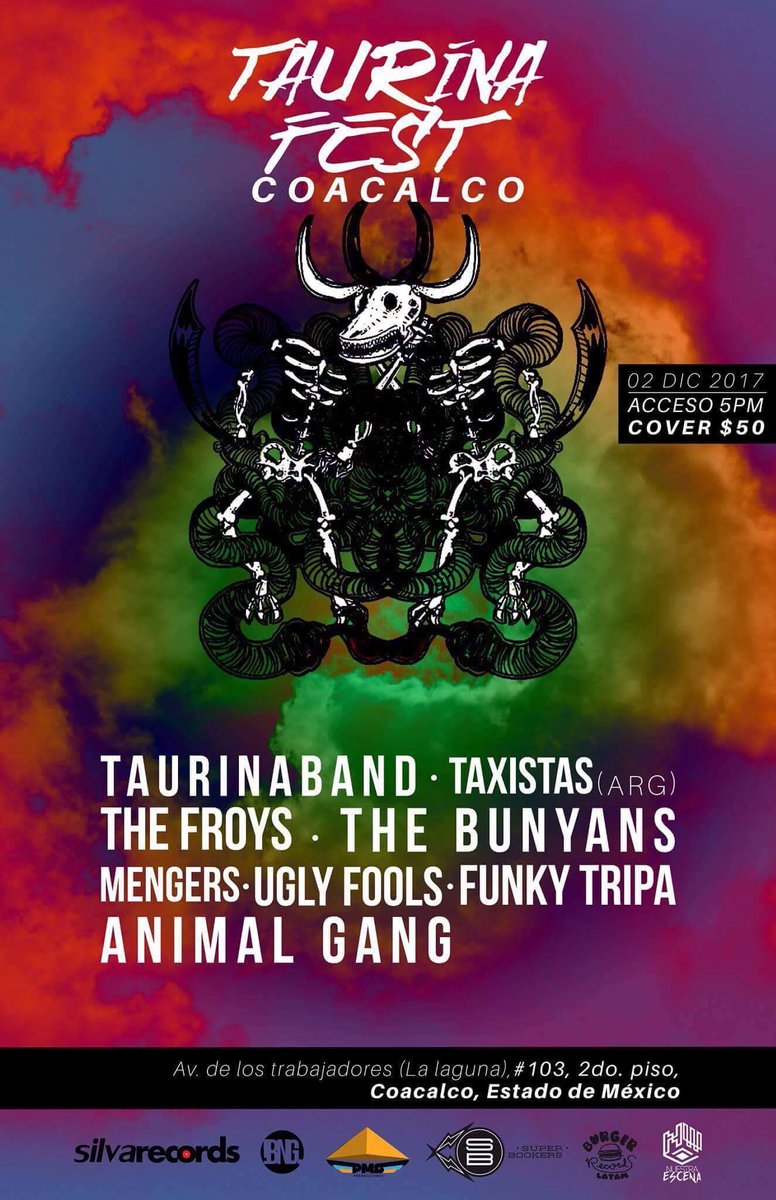 Taurina Fest ahora en Coacalco, mucha furia y energia en el lugar con más acitud ...... 😈😊👊🏼
#TaurinaBand #VivaElToro #CoacalcoRock