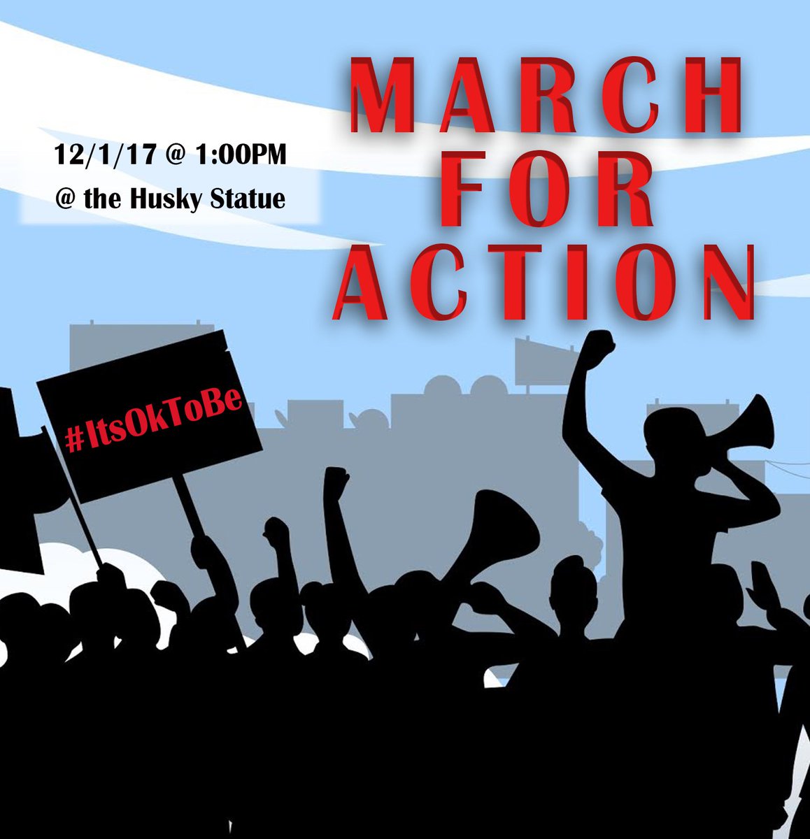 omariospizza's tweet photo. #ItsOkToBe YOU. Whether you’re Black, Muslim, LGBTQ+, undocumented or anything else; you are YOU.
Join us on Friday at the husky statue at 1:00PM in our March for Action.
https://t.co/Eb7R9CtQ32 https://t.co/dCpHnzKBa6