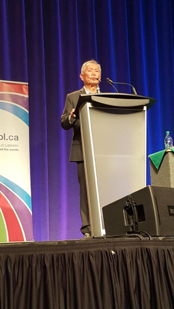 EPLdotCA's tweet photo. “I began living a double life because I knew I couldn’t have the career I wanted because I am gay” @GeorgeTakei #EPLTakei https://t.co/bslaSaOs7F