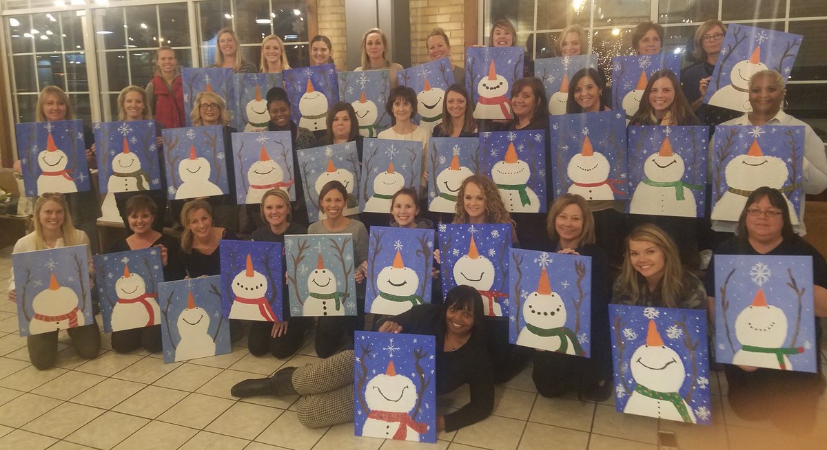 VioletElem's tweet photo. Relationship building is not only important from teacher to student, but necessary from teacher to teacher! What an amazing staff!! Thank you, Mrs. Amos for leading our staff paint session! #SuperViolet https://t.co/Dc5JE9Fcqa