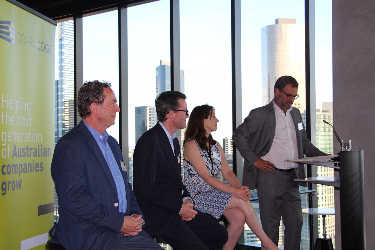 Corrslawyers's tweet photo. Fantastic to hear from @LaunchVIC @Wade_Institute &amp; @CorrsEdge at our panel discussion on the future of the Victorian #startup ecosystem in #Melbourne last night! #CorrsEdge https://t.co/kRjlvtAFdx