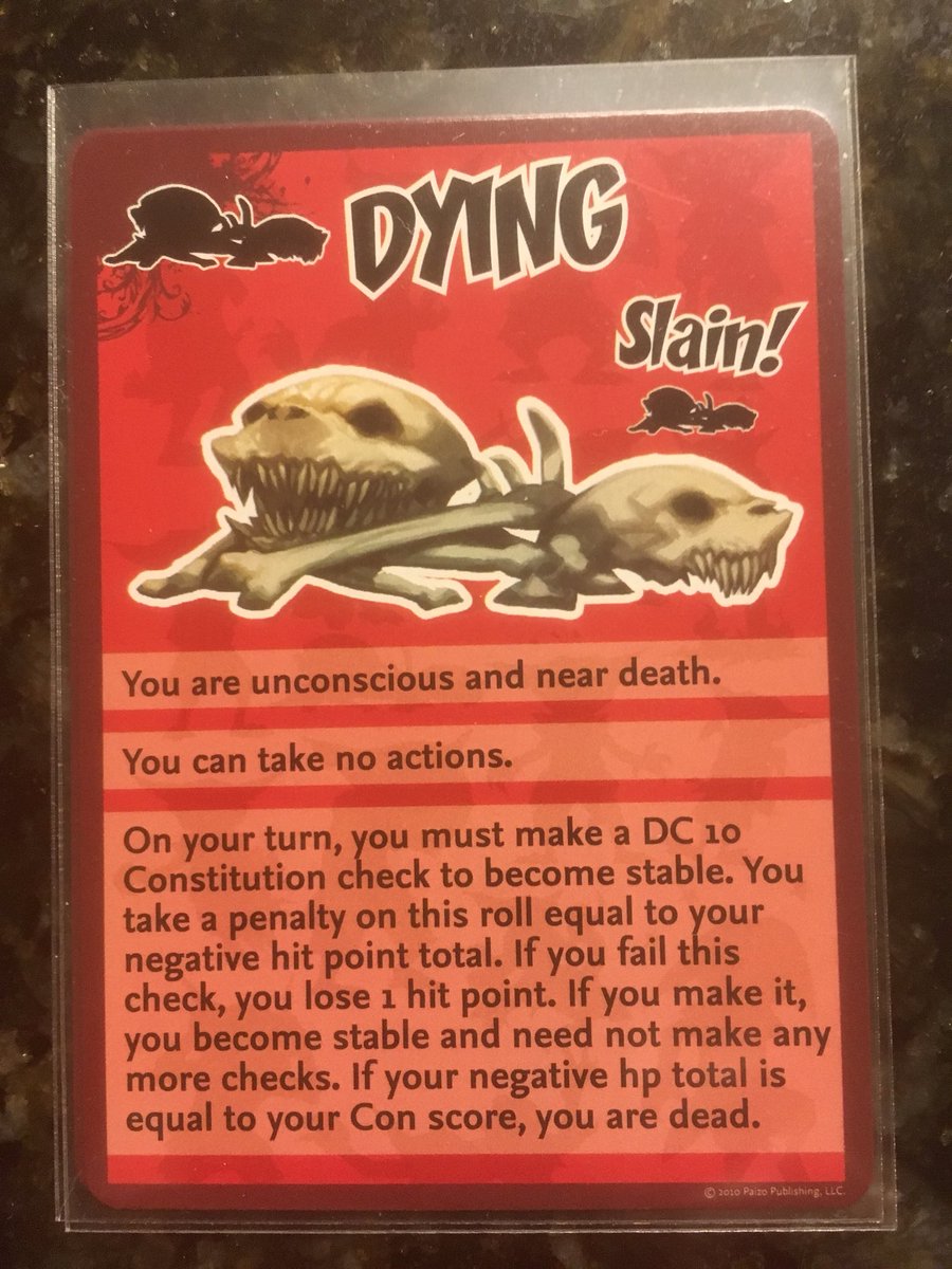 RemassogsRealm's tweet photo. #gamemastery Condition Cards. Don’t let your players forget what kind of #condition they have gotten their characters into. @paizopublishing #pathfinder #dungeonsanddragons #tabletopgaming #dungeonmaster #dmessentials #cards #advanceddungeonsanddragons https://t.co/VbvSbxg2Sl