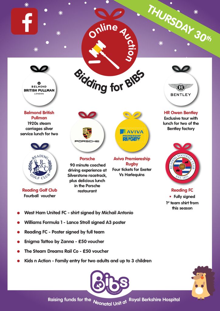 BabiesinBuscot's tweet photo. Here are today's amazing lots at #biddingforbibs - raising £ to help sick and premature babies. All details and bidding at https://t.co/C8houTrTNF #christmasgifts #charityauction #getyourbidsin https://t.co/zygu1Urfdb