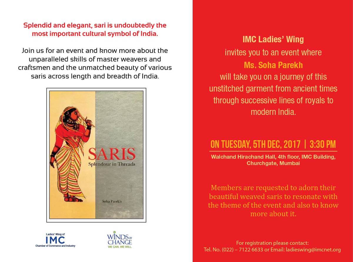 IMCLadiesWing's tweet image. Splendid and elegant, Sari is undoubtedly the most important cultural symbol of India. This garment has been in existence for millennium, with evidence of its presence going back to the very beginning of the Indian civilization. #SarisSplendourInThreads #CulturalSymbol