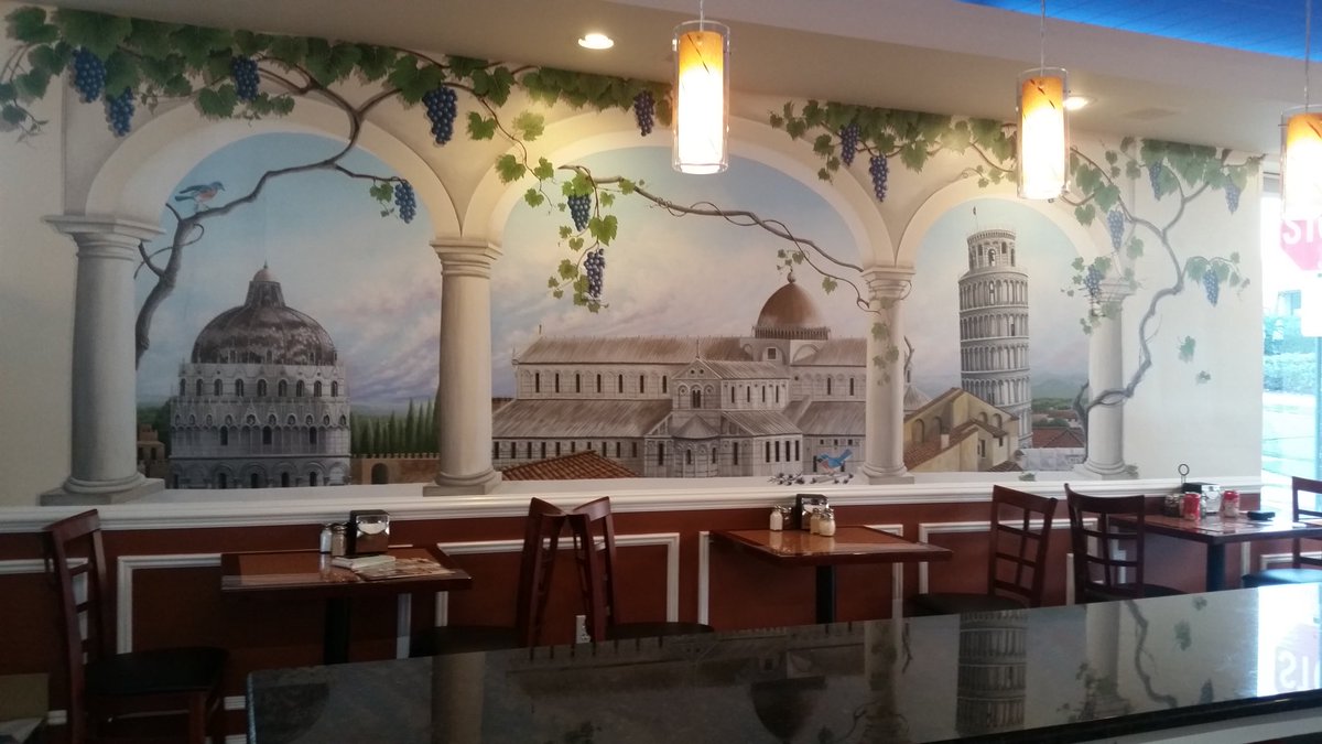 WondrousWalls's tweet photo. Visiting my “Square of Miracles” #mural in “Italian Touch Pizza & Pasta” #keyportnj #artwork #wallart #painting #fineart #decorativepainting #pizzeria #squareofmiracles #pisa #italy #artist #muralist #wondrouswalls https://t.co/Jo9RRhoko4