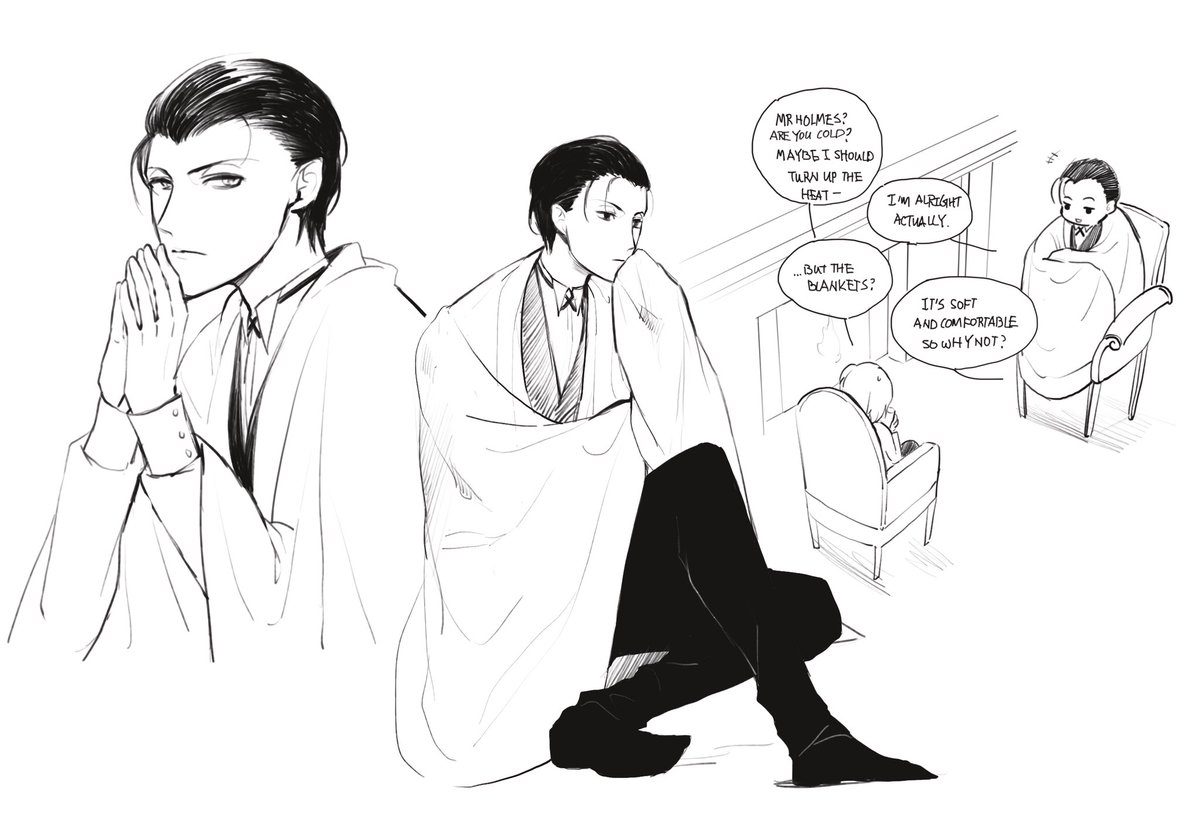 It's only been a week but it feels like I haven't drawn since forever >.< made small sketches to get me back into shape (for more Sherlock) 