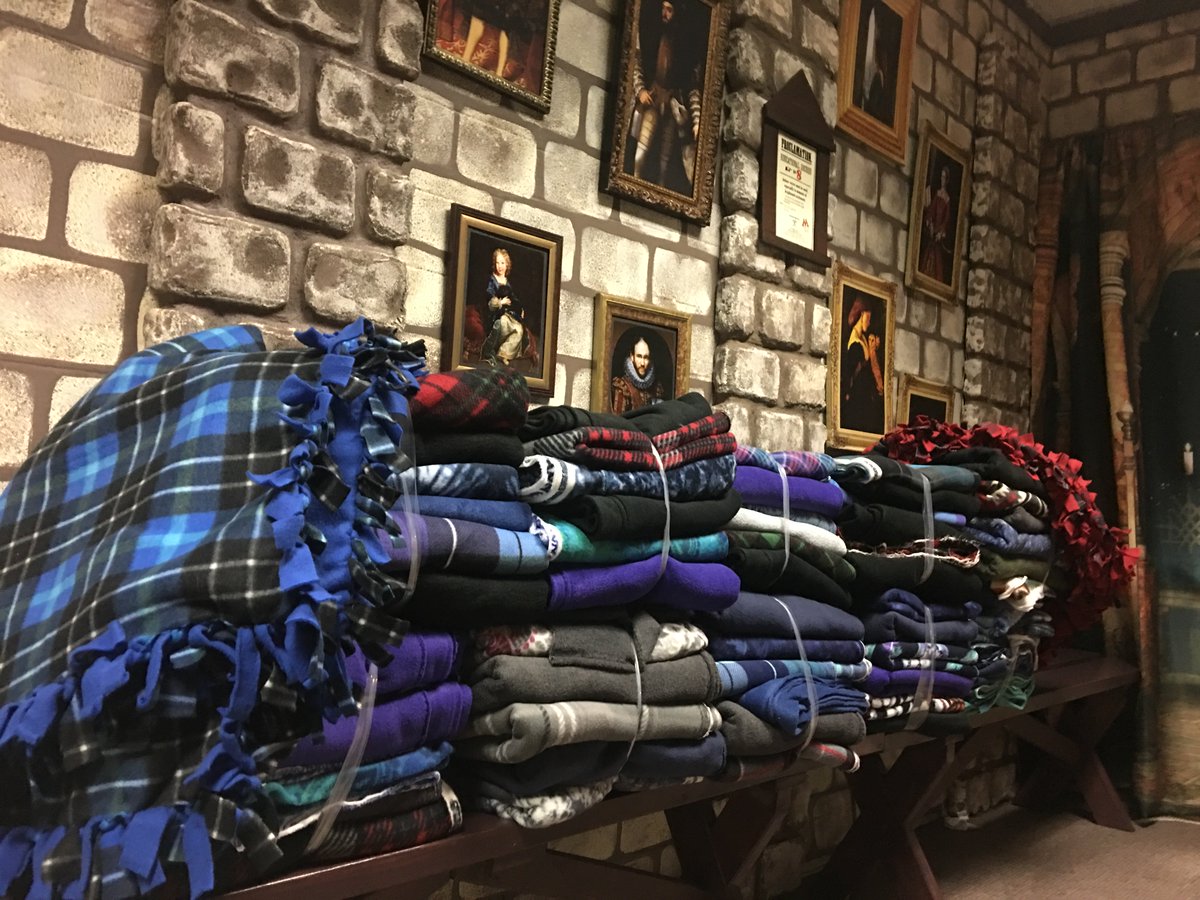 magicforgood's tweet photo. Thank you to everyone who has helped us in our efforts in making blankets for the homeless! We've got a lot of sewing to do...calling all house elves! @LivingFaithMN #magicforgood https://t.co/HRPgoLhIVa