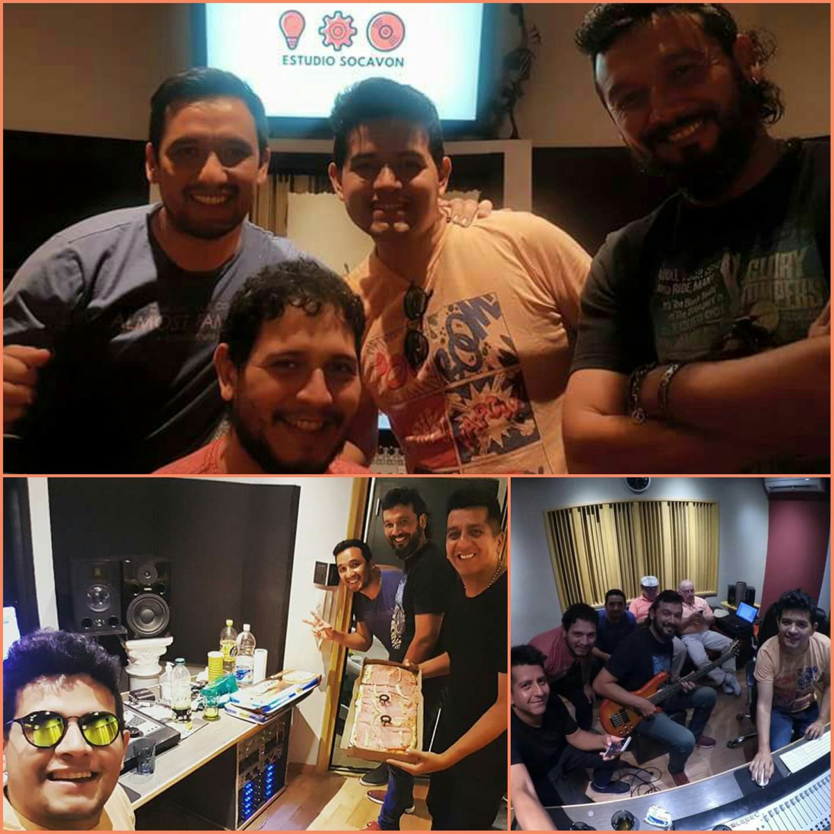 QiroPrensa's tweet photo. Jornada intensa la de hoy #grabando en @EstudioSocavon con @SebastianChoque
Batería con @adrianchocobar1 Dirección y producción #SebaLopez @LosTekisOficial
#BuenaMúsica @QiroOficial https://t.co/YvcQtjH0qj