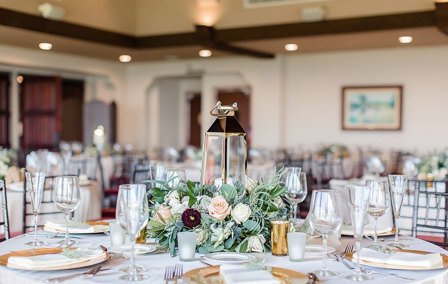 Fabulous fall table top display utilizing some of our most favorite florals with a lantern as the focal point.