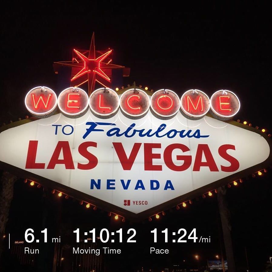 TimothyDiLauro's tweet photo. Welcome to Las Vegas! #happyhourrun #runchat #werunsocial #runner #running #fitness #lasvegassign #lasvegas #lasvegasstrip #runthestrip #runLasVegas #stravarun #stravaphoto https://t.co/cDW0HWGaWP